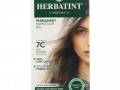 Herbatint, Permanent Haircolor Gel, 7C, Ash Blonde, 4.56 fl oz (135 ml)