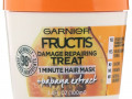 Garnier, Fructis, маска для восстановления поврежденных волос за 1 минуту, с экстрактом папайи, 100 мл