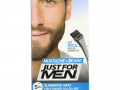 Just for Men, Mustache & Beard, гель для окрашивания усов и бороды с кисточкой в комплекте, оттенок темно-коричневый M-40, 2 шт. по 14 г