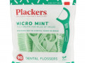 Plackers, Micro Mint, зубочистки с нитью, мята, 90 шт.