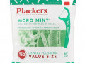 Plackers, Micro Mint, зубочистки с нитью, экономичная упаковка, мята, 150 шт.