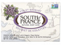 South of France, Кусковое мыло французского помола с органическим маслом ши, с запахом букета фиалок, 170 г