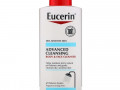 Eucerin, Advanced Cleansing, Body and Face Cleanser, Fragrance Free, 16.9 fl oz (500 ml)