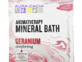 Aura Cacia, Минеральная ароматерапевтическая ванна, Comforting Geranium, 70.9 г