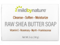 Mild By Nature, кусковое мыло с сырым маслом ши, с витамином E, розмарином, миррой и ладаном, 141 г (5 унций)