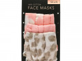 Kitsch, маски для лица многоразового использования из 100% хлопка, розовые, 3 шт. в упаковке