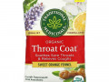 Traditional Medicinals, Organic Throat Coat Drops, Sweet Orange Fennel, 16 Menthol Cough Drops