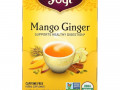 Yogi Tea, манго и имбирь, без кофеина, 16 чайных пакетиков, 32 г (1,12 унции)