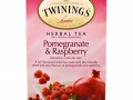 Twinings, травяной чай, гранат и малина, без кофеина, 20 чайных пакетиков, 40 г (1,41 унции)