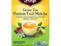 Yogi Tea, зеленый чай, матча с маракуйей, 16 чайных пакетиков, 32 г (1,12 унции)