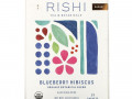 Rishi Tea, органический чай с растительной смесью, гибискус и черника, без кофеина, 15 пакетиков, 48 г (1,69 унции)