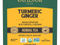 Vahdam Teas, травяной чай, куркума и имбирь, без кофеина, 15 чайных пакетиков, 30 г (1,06 унции)