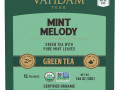 Vahdam Teas, зеленый чай, мелодия мяты, 15 чайных пакетиков, 30 г (1,06 унции)