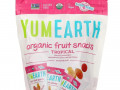 YumEarth, Органические фруктовые снеки, тропические фрукты, 10 упаковок, 17,6 г в каждой