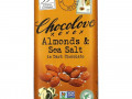 Chocolove, черный шоколад с миндалем и морской солью, 55% какао, 90 г (3,2 унции)