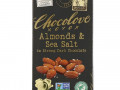 Chocolove, черный шоколад с миндалем и морской солью, 70% какао, 90 г (3,2 унции)
