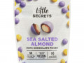Little Secrets, Кусочки темного шоколада, миндаль с морской солью, 4,5 унц. (128 г)