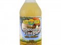 Dynamic Health Laboratories, Organic Coconut Vinegar with Mother, 100% Raw Vinegar, 16 fl oz (473 ml)