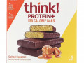 Think !, Батончики с 150 калориями и протеином, соленая карамель, 5 батончиков, 40 г (1,41 унции) каждый