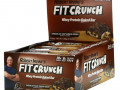 FITCRUNCH, Whey Protein Baked Bar, Chocolate Chip Cookie Dough, 12 Bars, 3.10 oz (88 g) Each
