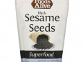 Foods Alive, суперфуд, семена органического черного кунжута, 338 г (12 унций)