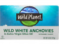 Wild Planet, Выловленные в диких условиях белые анчоусы в оливковом масле первого холодного отжима, 4,4 унц.(125 г)