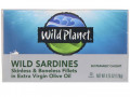 Wild Planet, Wild Sardines Skinless & Boneless Fillets In Extra Virgin Olive Oil, 4.25 oz (120 g)