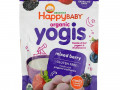 Happy Family Organics, Yogis, органические снеки из сублимированного йогурта с фруктами, ягодная смесь, 28 г