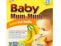 Hot Kid, Baby Mum-Mum, рисовые галеты с бананом, 24 шт., 50 г (1,76 унции)