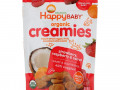 Happy Family Organics, Organic Creamies, снеки из сублимированных овощей, фруктов и кокосового молока, клубника, малина и морковь, 28 г (1 унция)