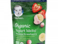 Gerber, Organic, Yogurt Melts, для малышей от 8 месяцев, с бананом и клубникой, 28 г (1,0 унция)