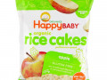Happy Family Organics, Органические рисовые хлебцы, перекус из воздушного риса, яблоко, 40 г (1,4 унции)