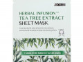 Avarelle, Herbal Infusion, тканевая маска с экстрактом чайного дерева, 1 шт., 20 г (0,7 унции)