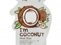 Tony Moly, I'm Coconut,увлажняющая тканевая маска, 1 шт., 21 г (0,74 унции)