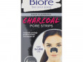 Biore, Полоски с углем для глубокого очищения пор, 6 полосок для носа