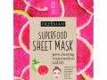 Freeman Beauty, тканевая маска с суперпродуктами, арбуз и редька для очищения пор, 1 шт.