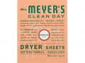 Mrs. Meyers Clean Day, Салфетки для сушильной машины, запах герани 80 щт